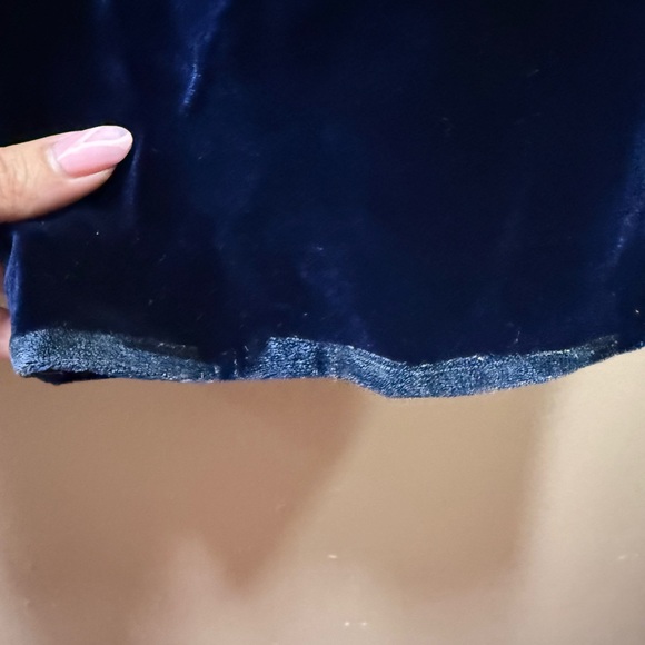 Liz Claiborne Velvet Jumpsuit Petite Blue 10 - Picture 6 of 7